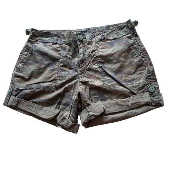Sanctuary Squad Camo Shorts Cotton Blend Brown Green Size‎ 27 - Picture 3 of 10